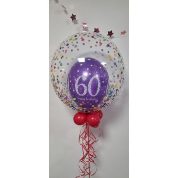 Deco Bubble ballon verjaardag ( prijs op aanvraag)