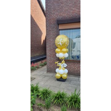 Ballonpilaar 50 jaar huwelijk - Happy Balloons Geleen