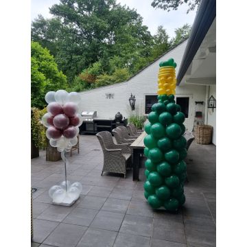 Ballon WIjnfles wijnglas (klik op foto voor info)