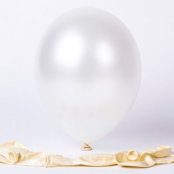 Ballon wit metallic