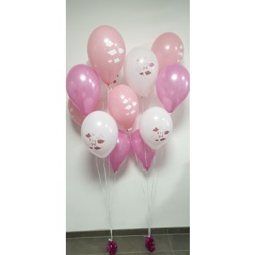 Helium trossen geboorte meisje - Happy Balloons Geleen