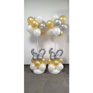 Ballonpilaar huwelijk 60 - Happy Balloons Geleen