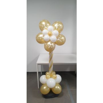 Bloempilaar huwelijk 50 - Happy Balloons Geleen
