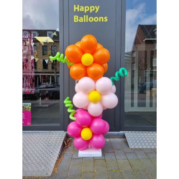 Ballonpilaar Bloemen Happy Balloons Geleen