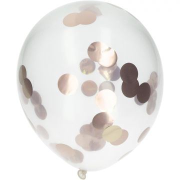 Confetti Ballon Rose Goud